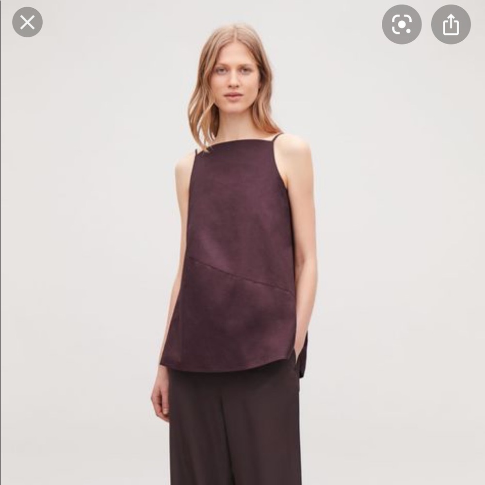 COS Maroon Cotton Strap Tank